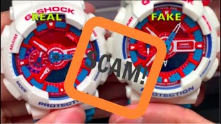 DONT GET SCAMMED REAL VS FAKE Comparison and Review GA110 GSHOCK Casio [upl. by Idnew]