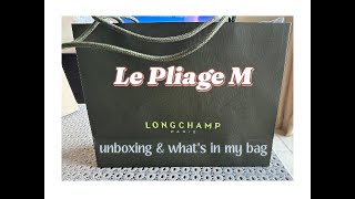 Whats in my bag LONGCHAMP LE PLEAGE MEDIUM unboxing [upl. by Mcgannon586]