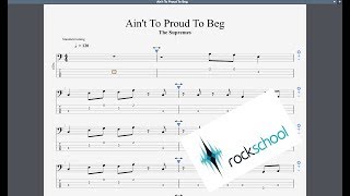 Aint To Proud To Beg Rockschool Grade 1 Bass Guitar [upl. by Carola]