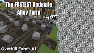 I built the FASTEST Andesite Alloy Farm using the Create Mod Minecraft  Overkill Farms 1 [upl. by Idihsar]