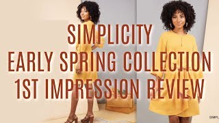 Simplicity Early Spring Sewing Pattern Collection First Impression Review [upl. by Acemahs]