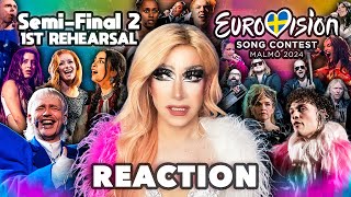 Reacting to Eurovision 2024 SemiFinal 2 First Rehearsals [upl. by Mukerji]