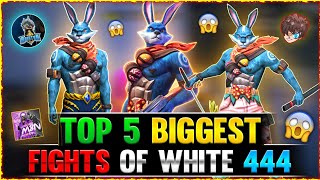 Top 5 Best Fights OF WHITE 444 🤯😵 MUST WATCH  Garena Free fire [upl. by Millie]