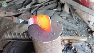 MAKING AN ADZE WHICH IS GOOD FOR WOOD BOAT BUILDERS [upl. by Yvan]