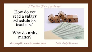 How do you read a salary schedule for teachers Why do units matter [upl. by Croix]