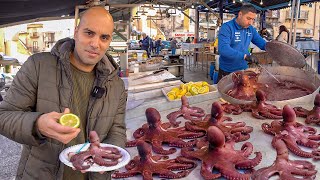 EXTREME Street food in Sicily Italy  PALERMO FOOD HEAVEN  Street food market in Sicily Italy [upl. by Agler]