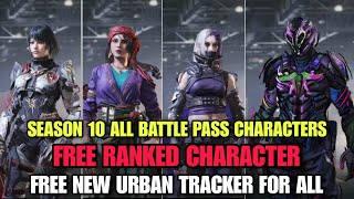 Season 10 All Battle Pass Characters  Free Ranked Character  Season 10 Free amp Paid Characters Codm [upl. by Kreiker]