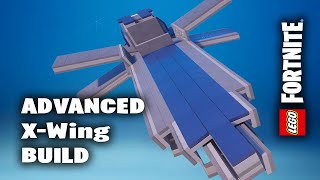 LEGO Fortnite Advanced Building Techniques  XWing Tutorial [upl. by Devlin]