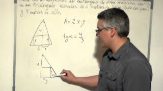 Selectividad Optimización de funciones problema Aprende matemáticas [upl. by Aketahs836]