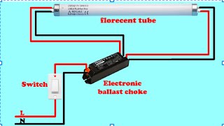 Fluorescent Tube Light Wiring Connection Using Electronic ChokeFluorescent lamp wiring diagram [upl. by Aeneas]