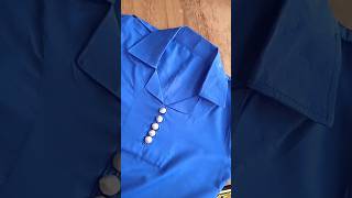 Coat Collar professional stitching method 6 years old school uniform stitching ytshorts [upl. by Yna]