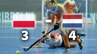 Alle goals van de WKwedstrijd Polen  Oranje Dames Zaal 34 [upl. by Attenohs]