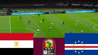 مباراة مصر 2 ضد 2 الرأس الأخضر CAF 2024  محاكاة لعبة فيديو PES 2021 [upl. by Yddeg]