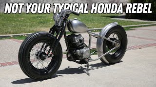 Honda Rebel 250 Bobber Build Part 3  Stance Check [upl. by Yakcm]