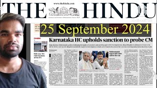 25 September 2024 the hindu newspaper editorial analysis [upl. by Eilahtan]