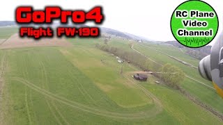 GoPro Hero 4 HD OnBoard Flight with Focke Wulf FW190  Top Flite  2160mm  Saito FG84 [upl. by Staffan153]