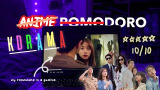 study with me  trying animedoro  productive studying  kdramas [upl. by Leede]