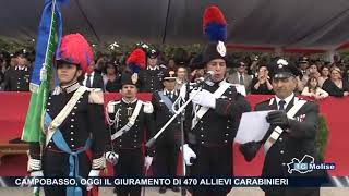 Campobasso oggi il giuramento di 470 allievi carabinieri [upl. by Wrennie]