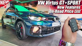 VW Virtus GT Plus Sport 2024 New Model On Road Price List Mileage Features [upl. by Nevah]