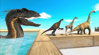 Dinosaurs and Animals Escape From Indoraptor Prison  Animal Revolt Battle Simulator [upl. by Feeley]