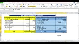 Rapprochement bancaire Excel  Sage avec Excel [upl. by Ettennod]