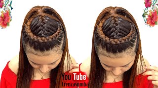 HERMOSO PEINADO EN TRENZA FÁCIL  PEINADO PARA NIÑA  TRENZAS NMBA [upl. by Drewett]