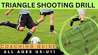 Soccer shooting drill  footballsoccer drills  u7 u8 u9 u10 u11  passing  finishing [upl. by Cowie]