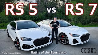 RS 5 vs RS 7 Head to Head battle of the RS Sportbacks [upl. by Enimsay355]