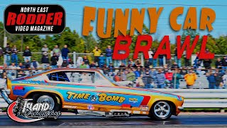 ISLAND DRAGWAY FUNNYCAR THROWDOWN funnycar dragstrip vintageracing [upl. by Warton]