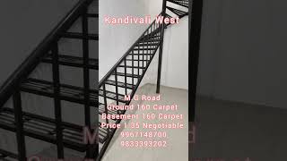 Kandivali West  shop commercial premises for sale MG Road Kandivali West  near chroma kandivali [upl. by Yemorej]