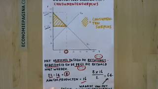 Consumentensurplus Economiepaginacom [upl. by Mesics313]