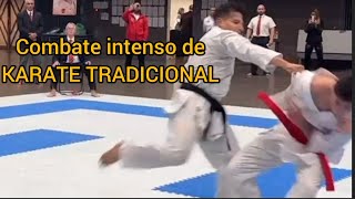 Combate de Karate Tradicional SIN GUANTES INTENSO🔥🥋 [upl. by Belen437]