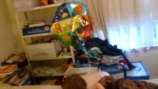 Balloon VS Ceiling Fan Entertains Toddler Round 2 [upl. by Flor]