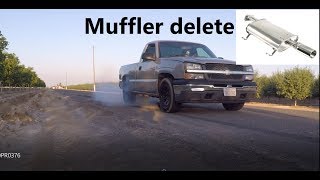 Chevrolet Silverado 48L Rear Muffler Deleteaccelerationburnoutstart up Pure Exhaust [upl. by Scribner]