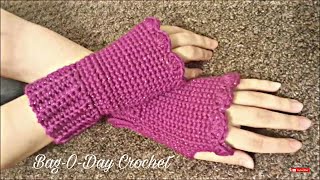 How to Crochet Fingerless Gloves [upl. by Elinor]