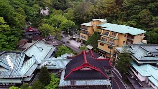 Hakone 箱根町 Fukuzumiro Ryokan 福住楼 Drone Footage Japan 4K [upl. by Remlap190]