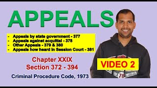 Appeal  Section 377 to 381  The Code of Criminal Procedure 1973 [upl. by Nillor]