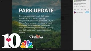 Dollywood theme park announces day closure due to water main break [upl. by Olav]