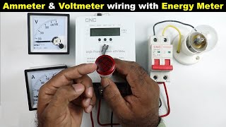 Ammeter and Voltmeter Connection with Energy Meter TheElectricalGuy [upl. by Onairelav]