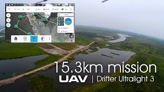 UAV drone Drifter ultralight  1536km autonomous flight on APM [upl. by Aromat37]