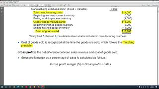 CMA Cost of Goods Sold and Cost of Goods Manufactured and Other Expenses [upl. by Lenor623]