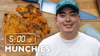 5 Minute Recipes  Blindfolded Kimchi Pancakes [upl. by Matazzoni]