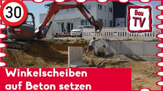 Stahlbeton Winkelscheiben auf Beton setzen Zugschwert Bau [upl. by Zeiler]