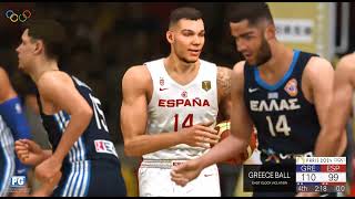 NBA 2K24 Full Gameplay SPAIN vs GREECE  NBA 2K24 Paris Olympics Mode PS4 Simulation [upl. by Arjan149]