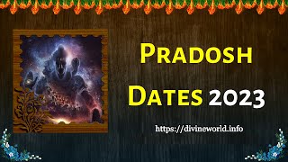 Pradosh Dates 2023 [upl. by Rinum]