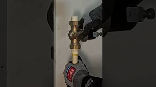 Replacing a water pressure regulating valve on CPVC pipe 💦 plumbing plumber shortsvideo [upl. by Enialem]