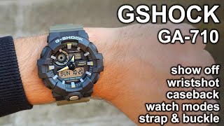 Gshock GA 710  Wristshot  Watch Modes  Show off  Caseback [upl. by Christean]