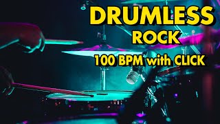 Hard Rock Backing Track  No Drums with Click 100 bpm [upl. by Casar]