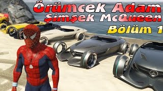 Örümcek Adam Şimşek McQueen ile Harika Araba Testi Çizgi Film Gibi [upl. by Roehm]