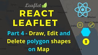 React Leaflet  Draw edit and delete polygon layer in map  Get polygon coordinates in leaflet [upl. by Charry]